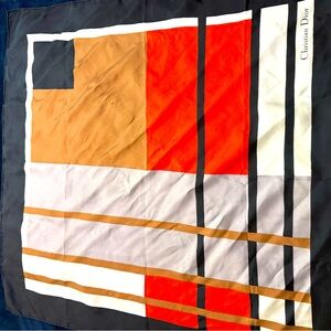 Christian Dior Geometric Silk Scarf